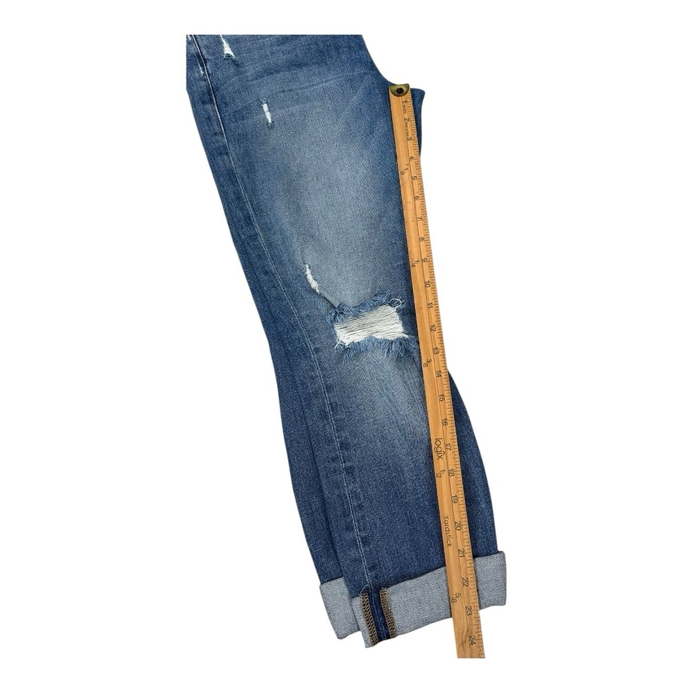 FRAME Denim Le Boy Light Wash High-Rise Straight Leg Distressed Jean Size 26 - Picture 10 of 15